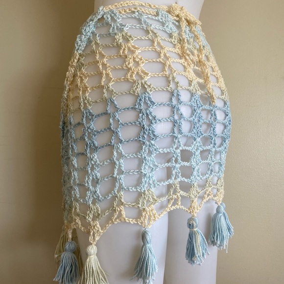 Handmade Crochet Swim Coverup - Large - Picture 2 of 3